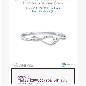 Infinity diamond bracelet